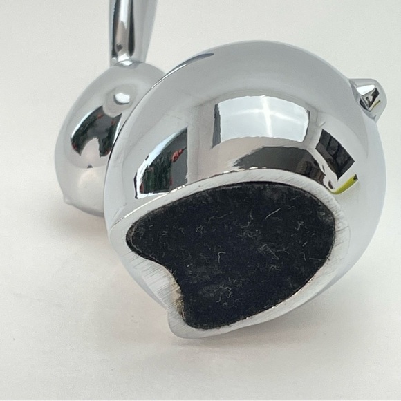 CHROME Bunny Rabbit Ring Holder Paperweight - Picture 10 of 11